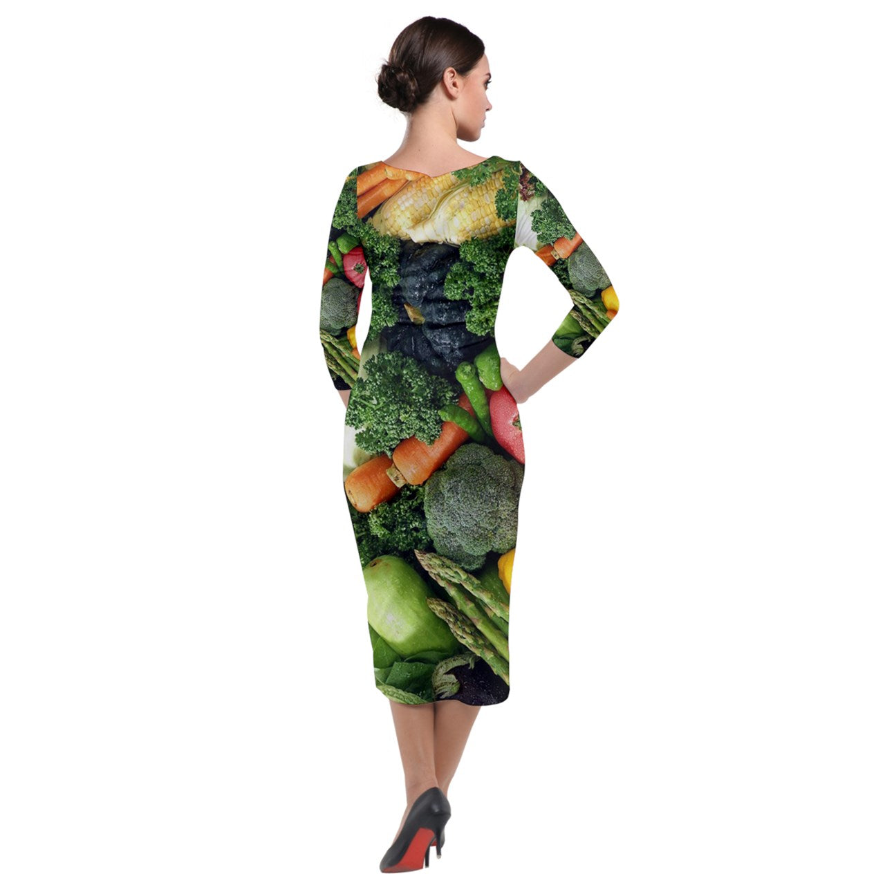 Veggie Sticks Velour Bodycon Dress