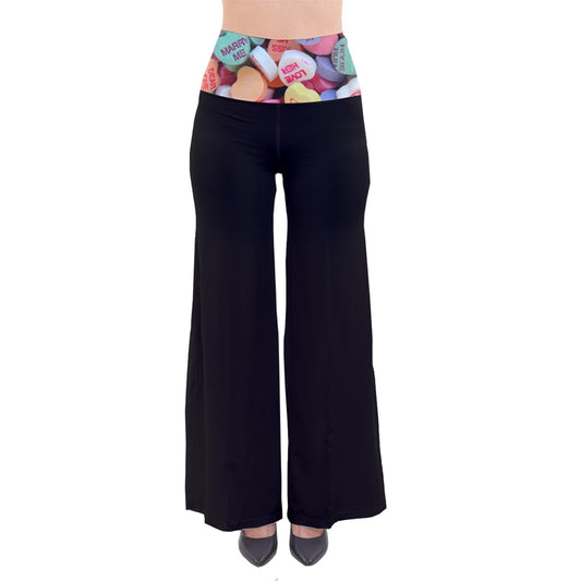 Conversation Hearts Foldover Yoga Pants