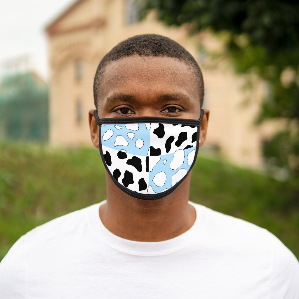 Softboi Blue Cowboi Mixed-Fabric Face Mask