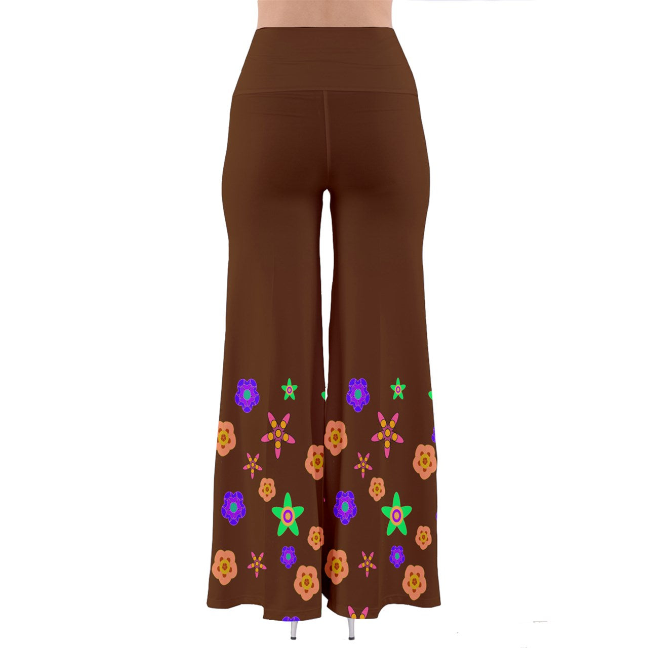 Brown Indigo Flower So Vintage Palazzo Pants