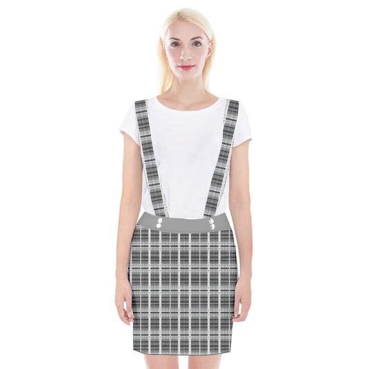 grey strap grey academia Braces Suspender Skirt