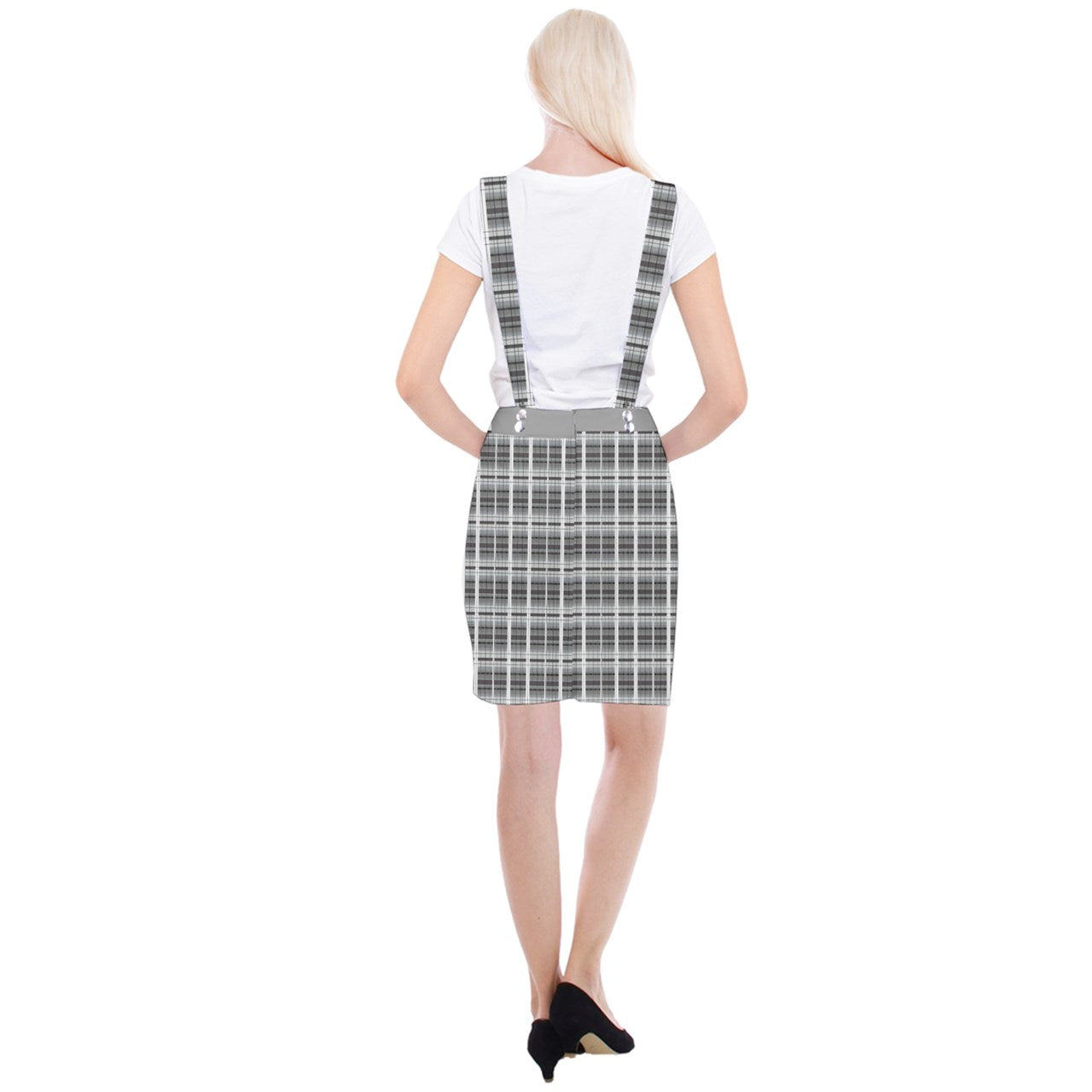 grey strap grey academia Braces Suspender Skirt