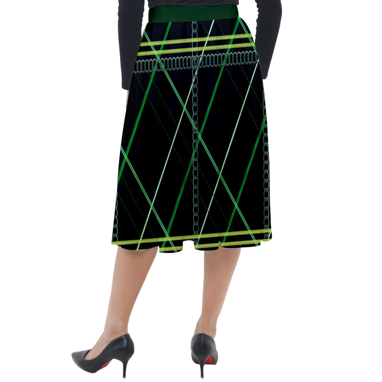 pine yuletide Classic Velour Midi Skirt