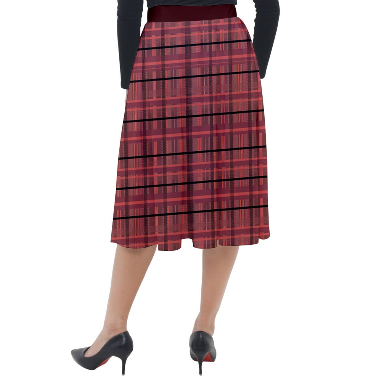 punky peach academia Velour Midi Skirt