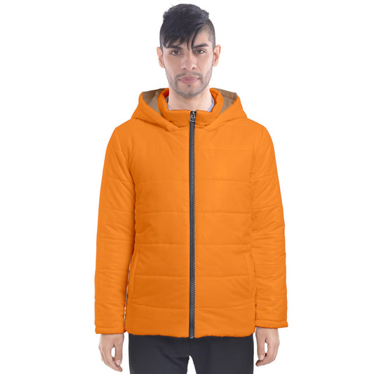 one of the boys orange Hooded Puffer Jacket