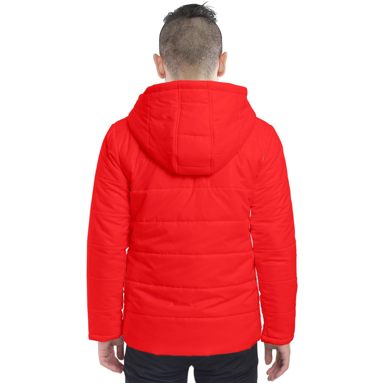 one of the boys all red Hooded Puffer Jacket