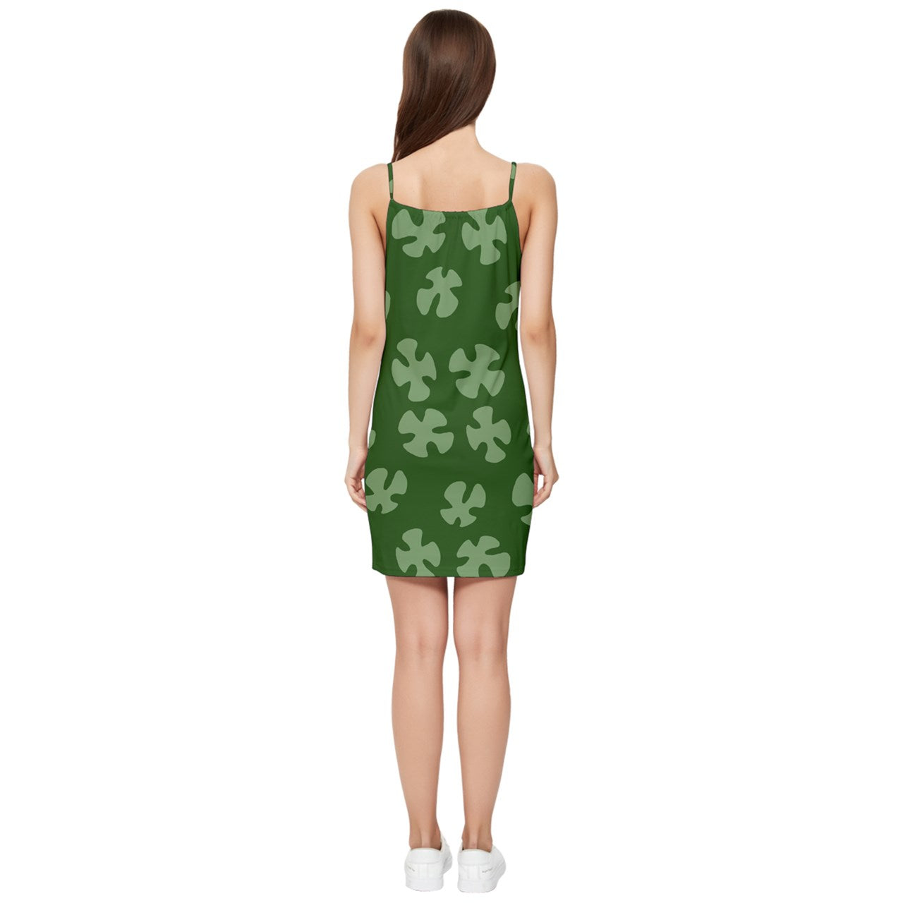 green beach camo Summer Tie Front Dress