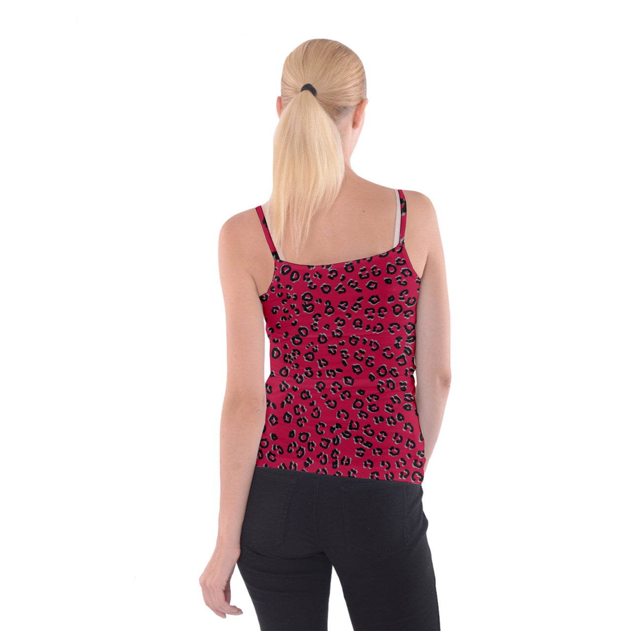 Red Cheetah Spaghetti Strap Top