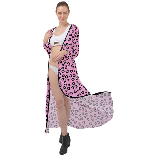 Pink Cheetah Beach Robe