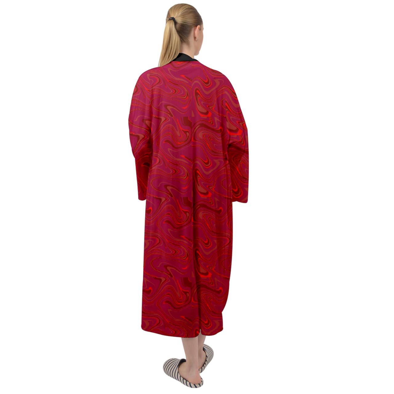 Mx. C's Deluxe Black Collar Velour Robe