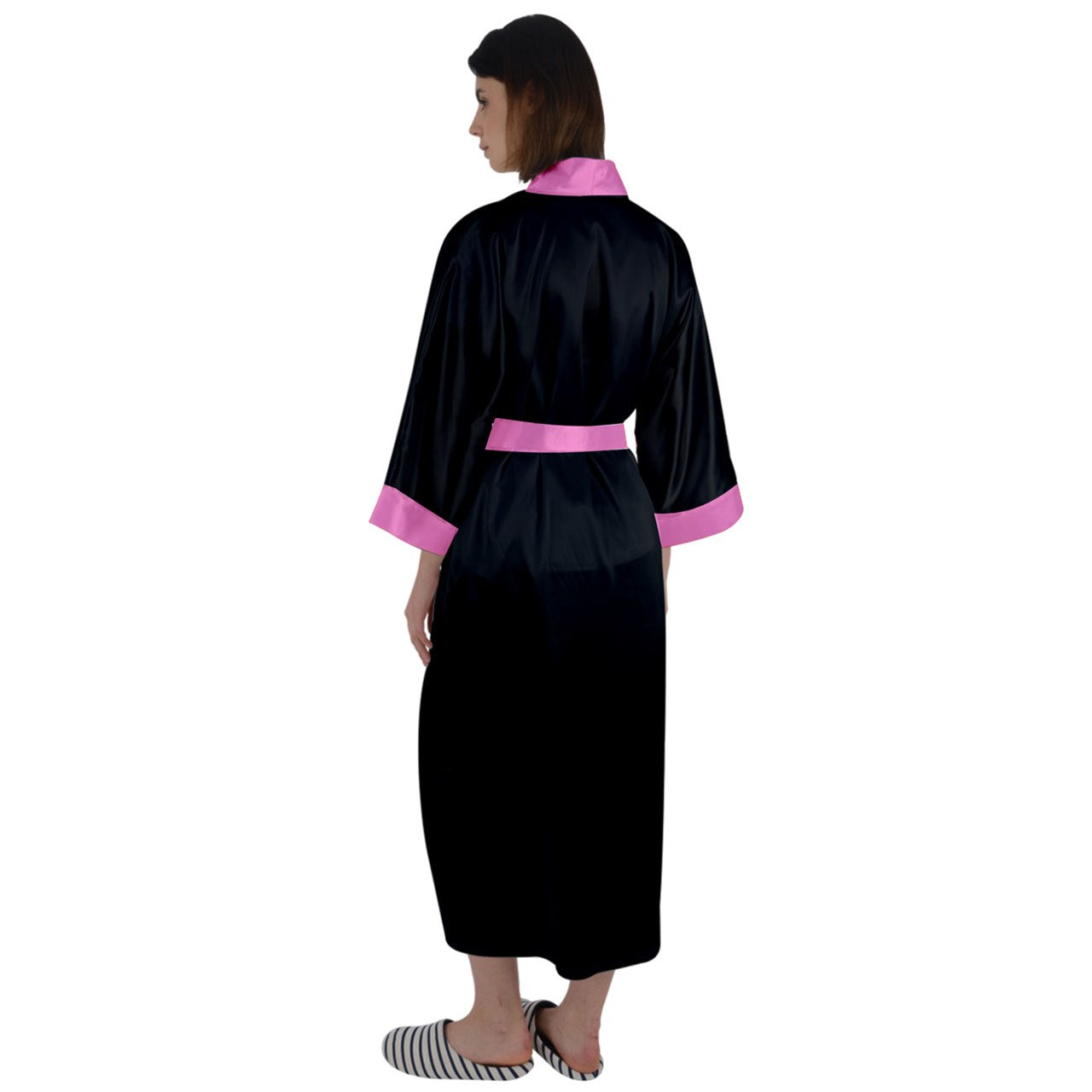 Pink Strap Satin Robe