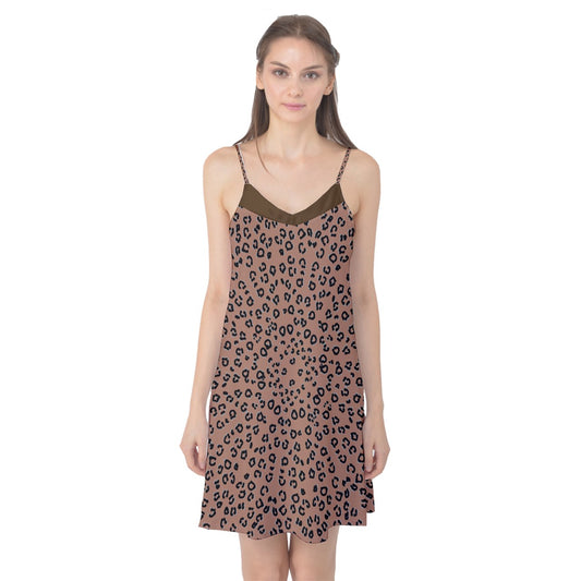 brown cheetah Cami Nightgown