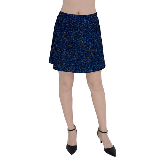 navy cheetah Panel Skirt