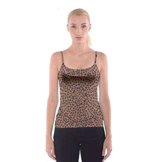 brown cheetah Spaghetti Strap Top