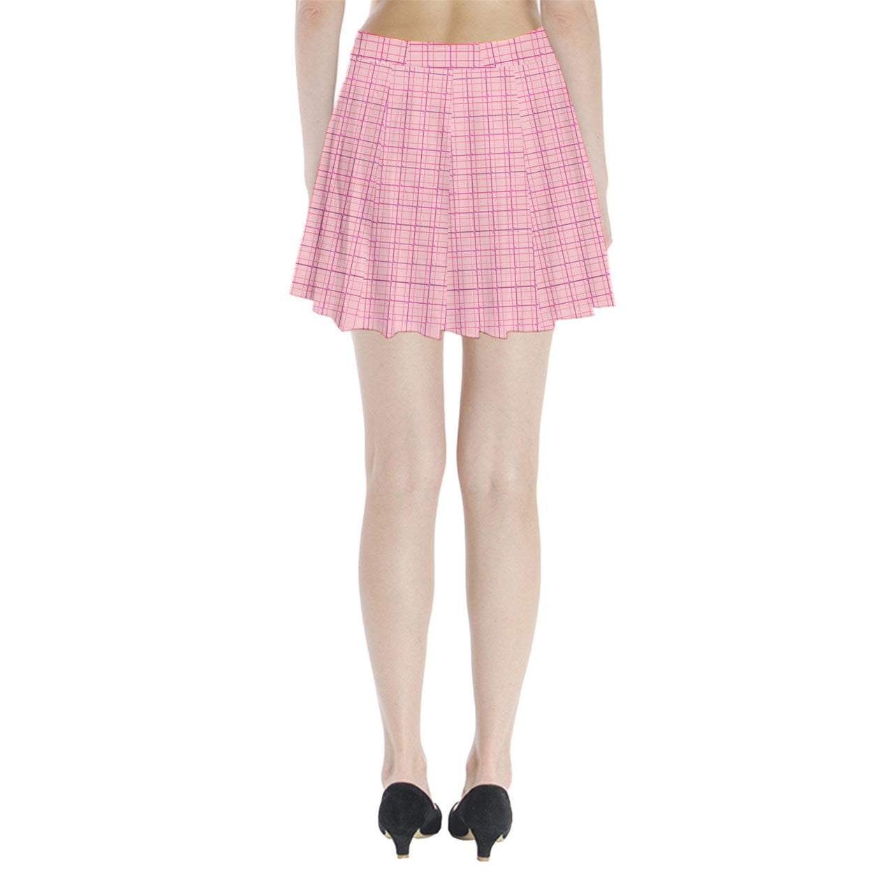 Pink y2k plaid Pleated Mini Skirt