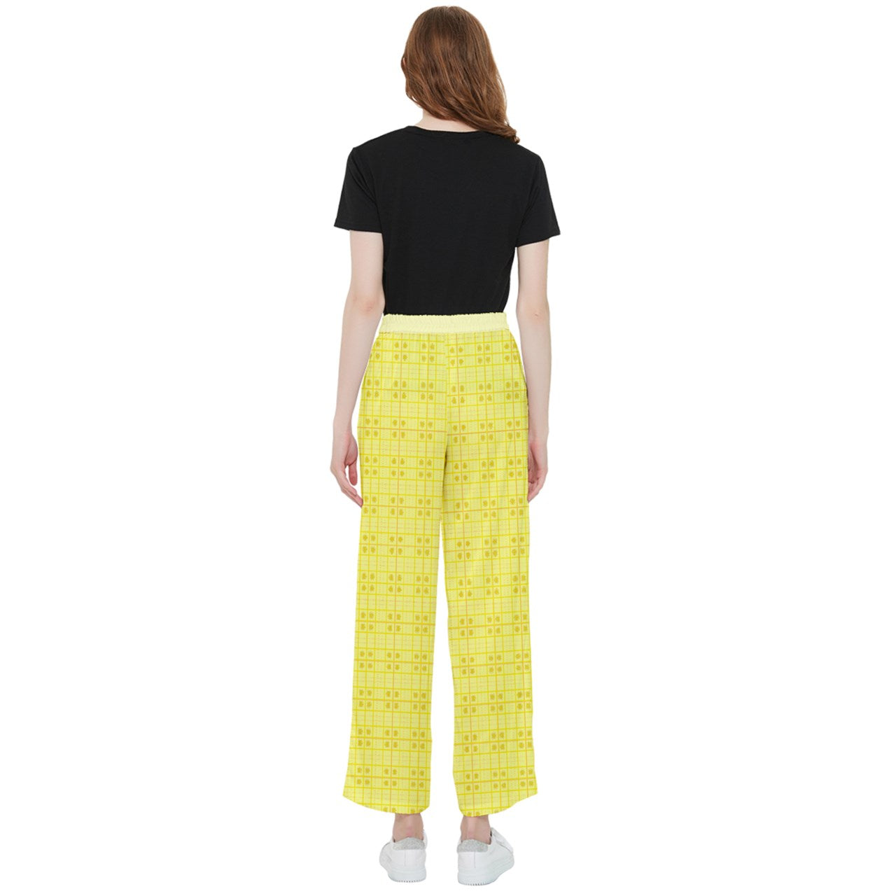 Yellow y2k plaid Women's Pants