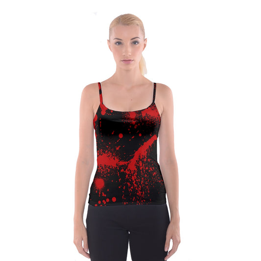 black blood spatter Spaghetti Strap Top