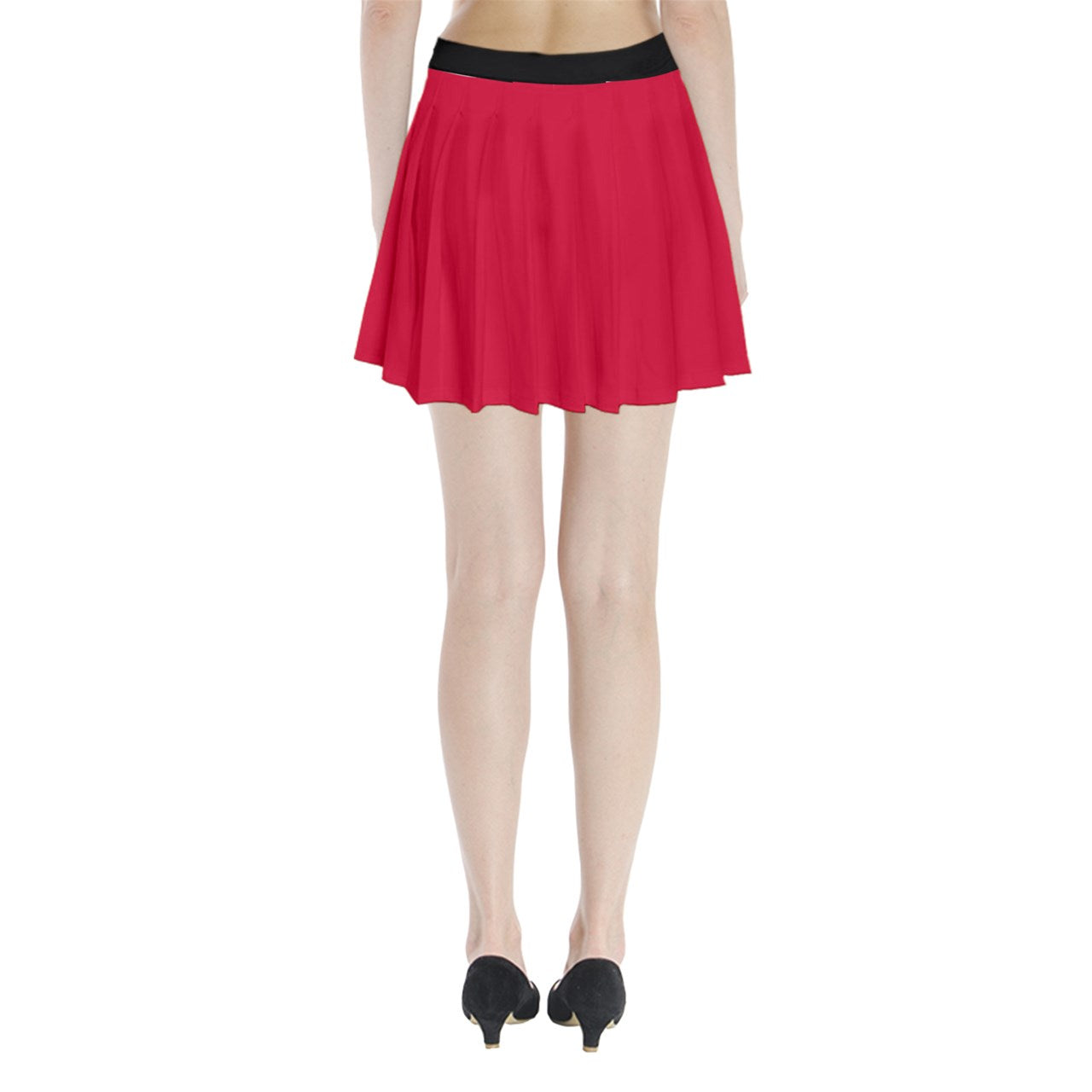 Chilli Red Pleated Mini Skirt