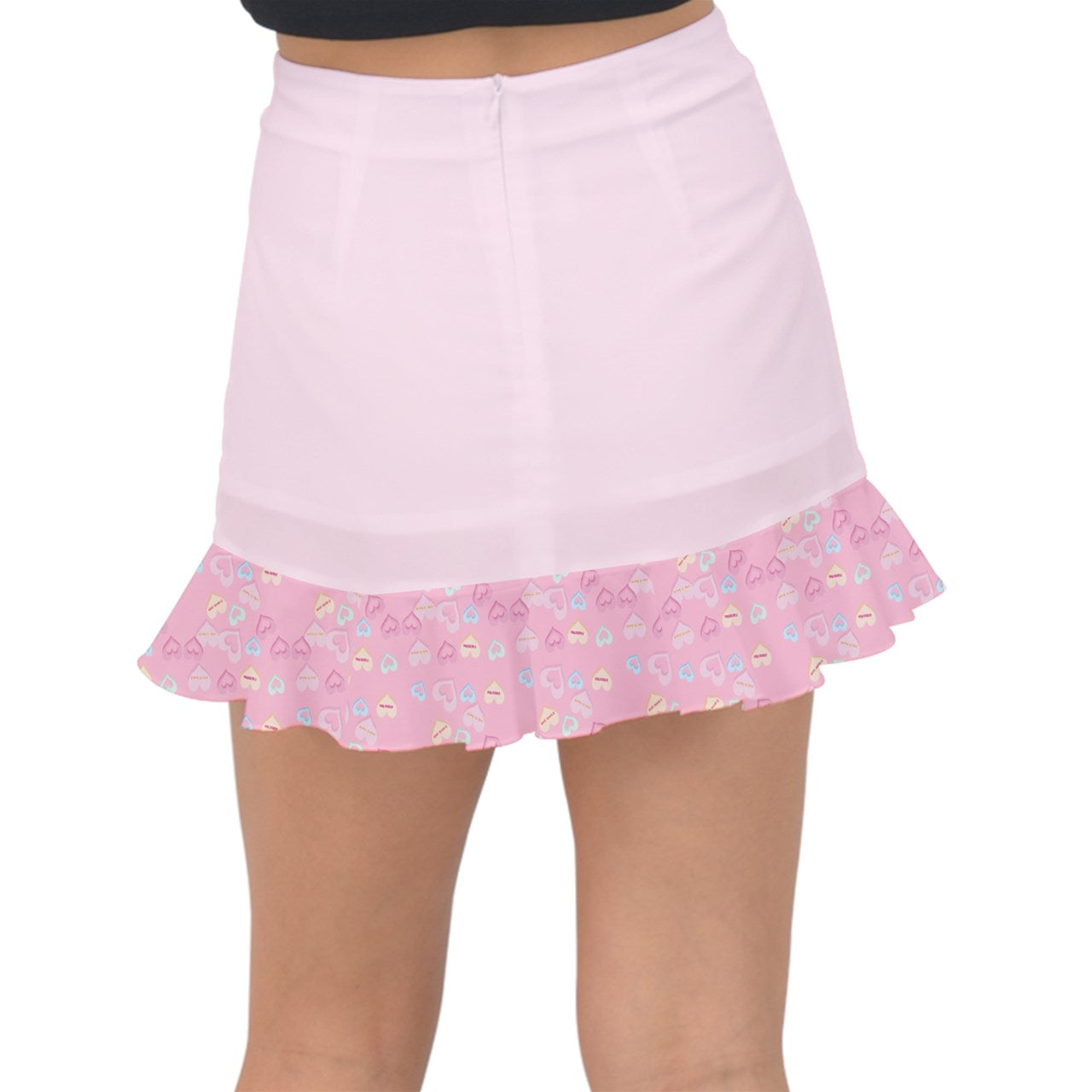 Candy Heart Lite Fishtail Mini Chiffon Skirt