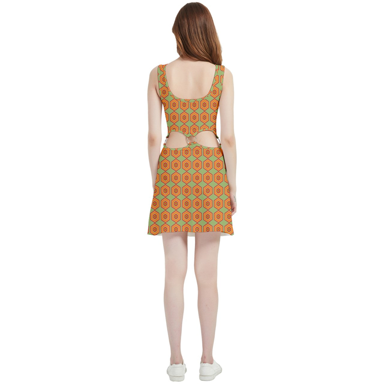 Groovy Beehive Velvet Cutout Dress