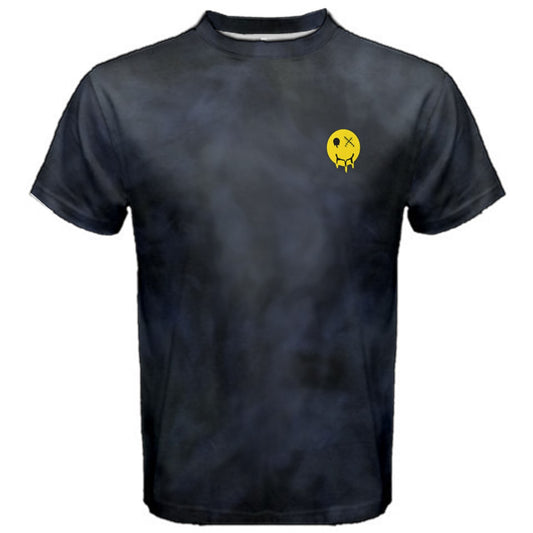 Smokey Blue Tie Dye Smiley Cotton Tee
