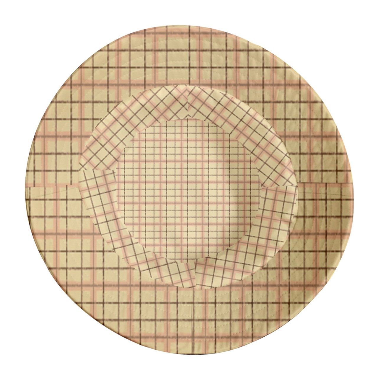 Beige Academia Inside Out Bucket Hat