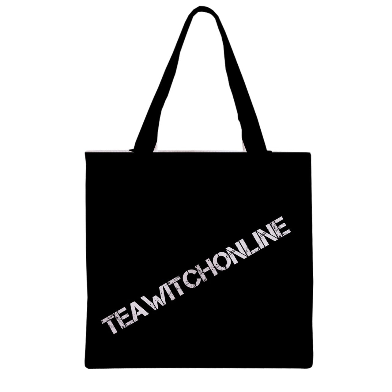 Monochrome Smiley Zipper Grocery Tote Bag