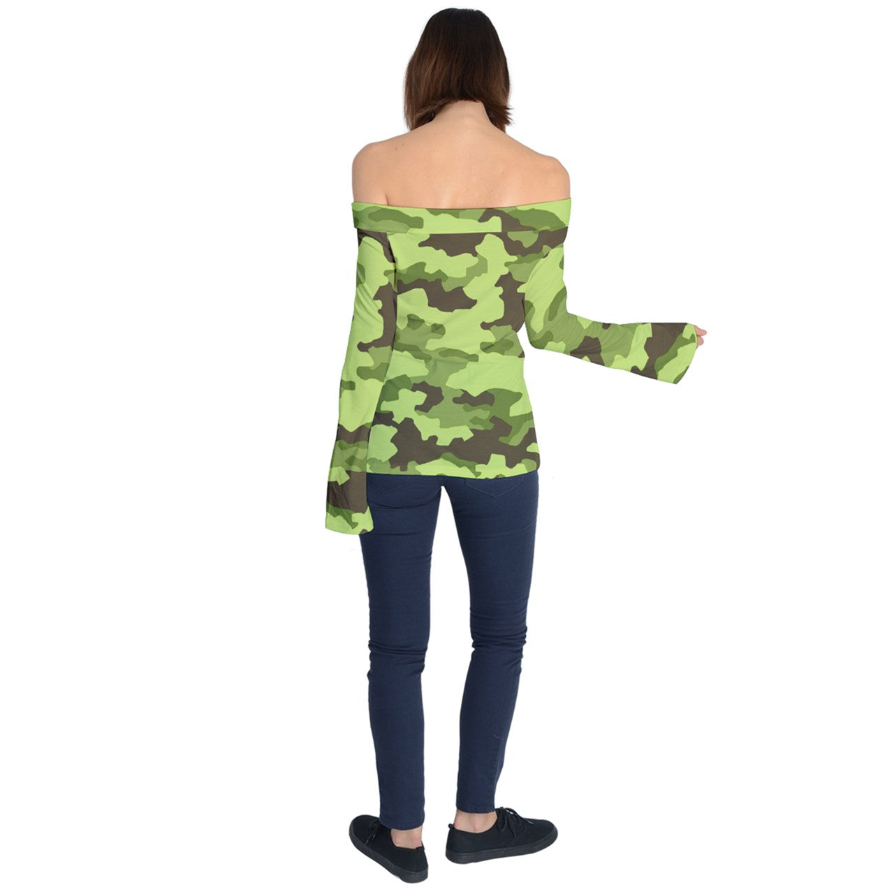 Y2k Soldier Northern Off Shoulder Long Sleeve Top