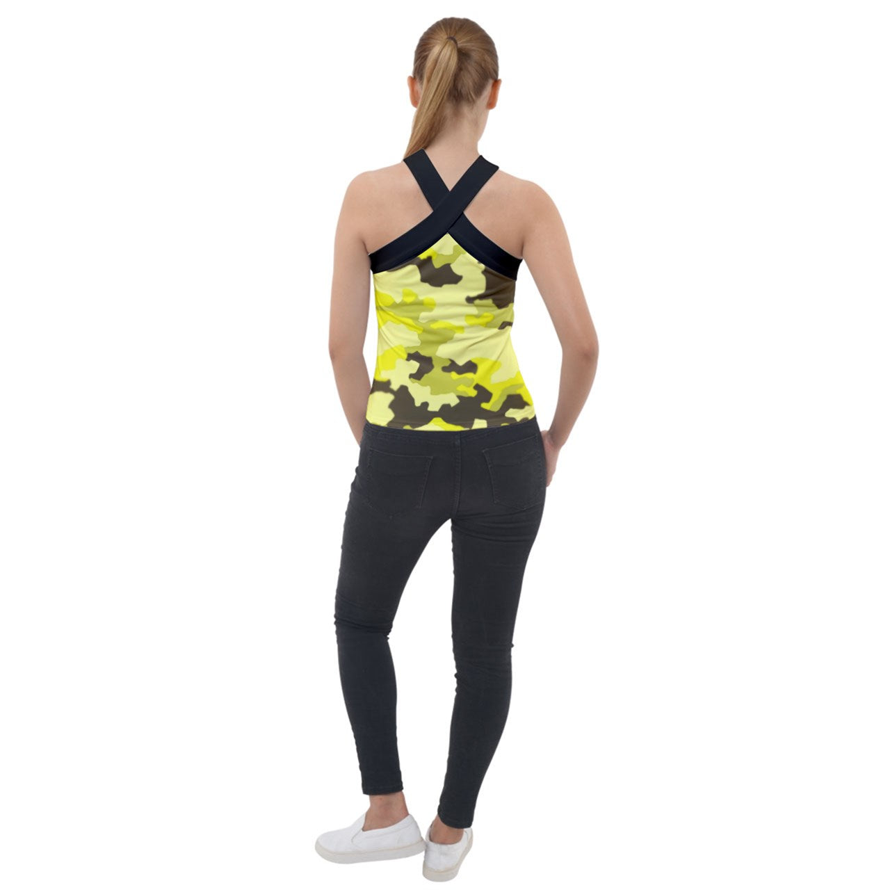 y2k Soldier Eastern Cross Neck Velour Top