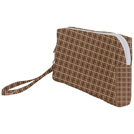 Brown Academia Wristlet Pouch Bag (Small)