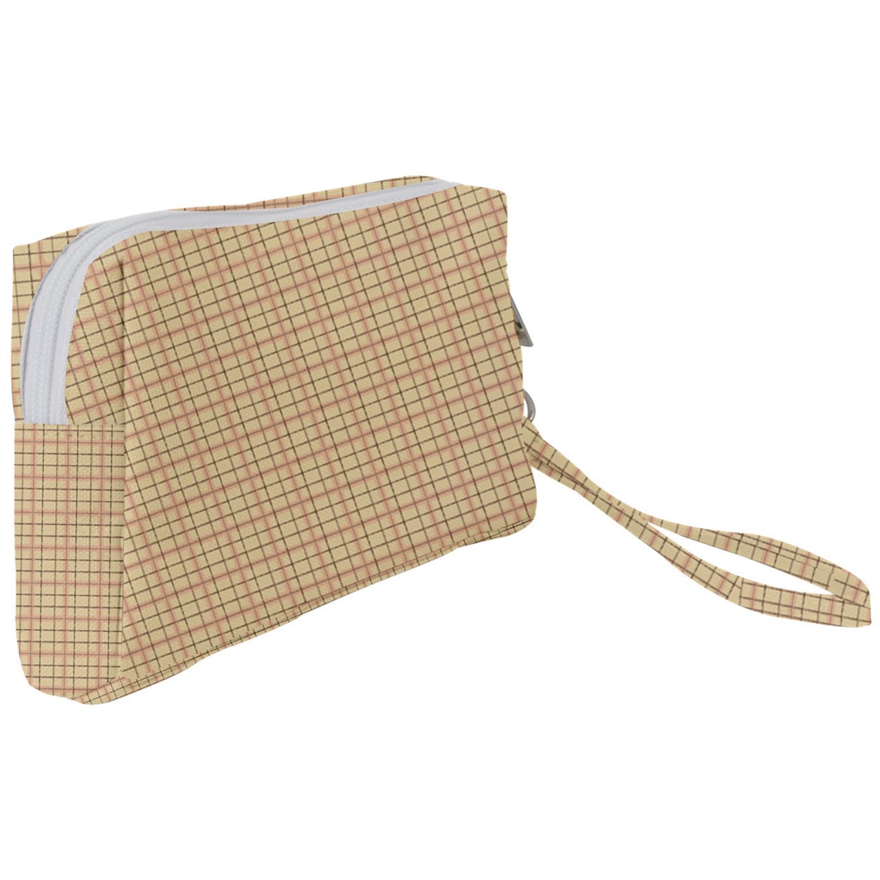 Beige Academia Wristlet Pouch Bag (Small)