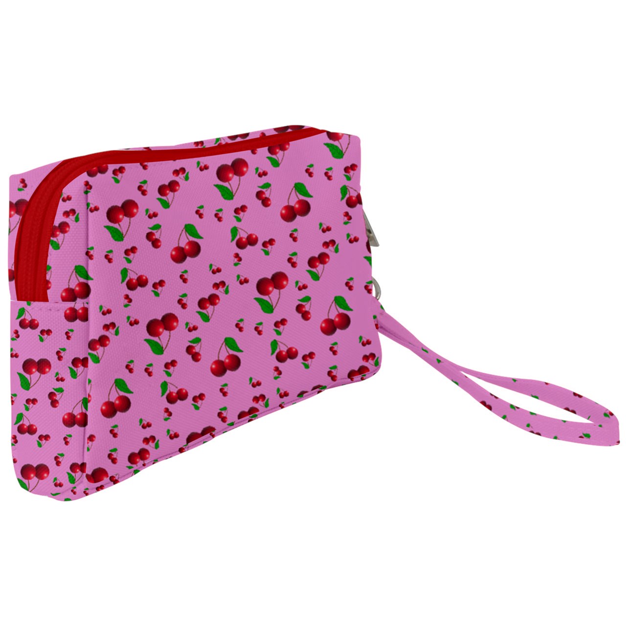 Pink Wayward Cherry Wristlet Pouch Bag (Small)