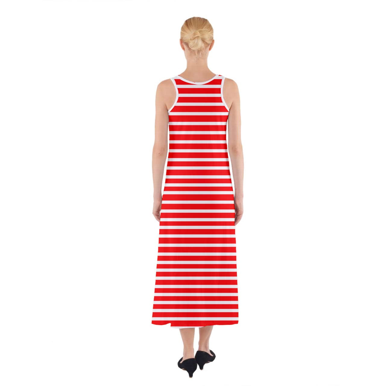 red beach stripe Sleeveless Maxi Underdress