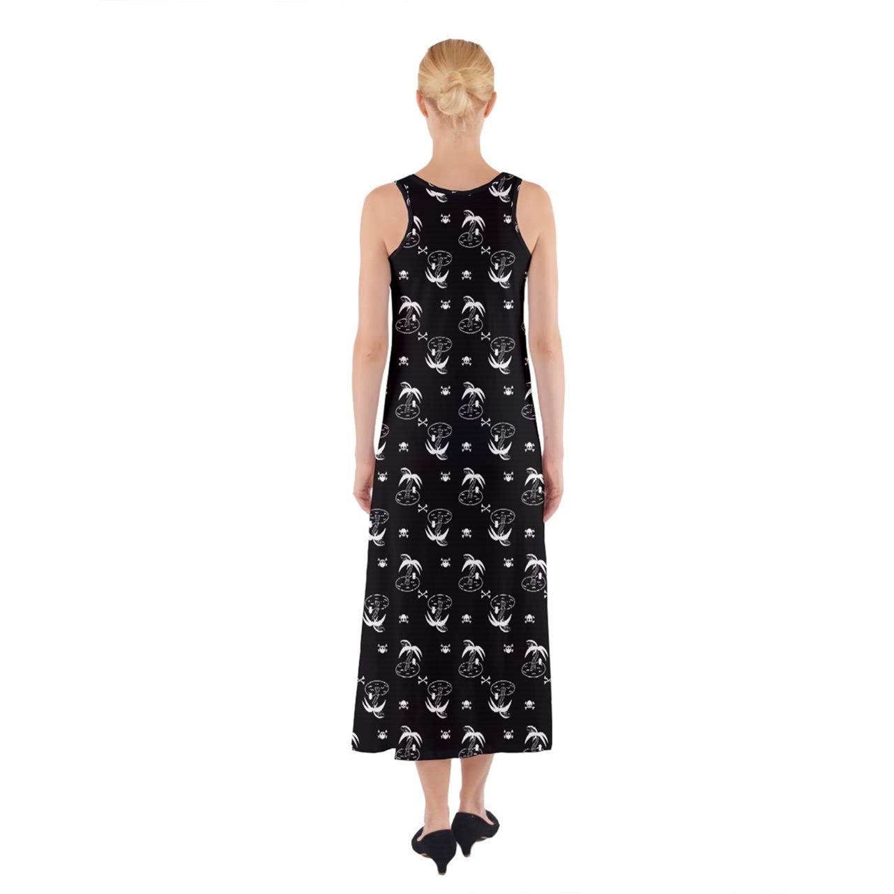 palm and skull Sleeveless Maxi Underdress