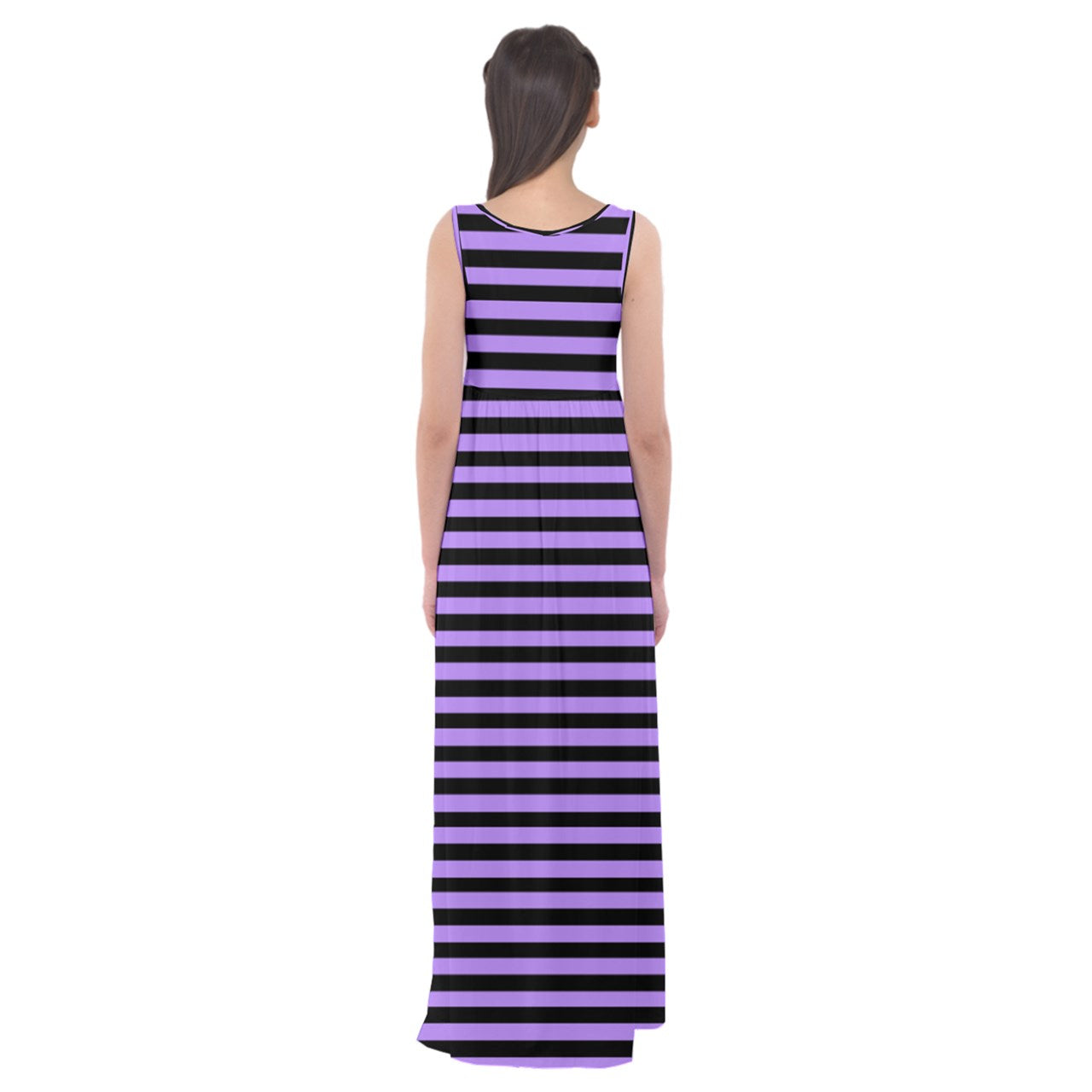 purple stripe Empire Waist Maxi Underdress