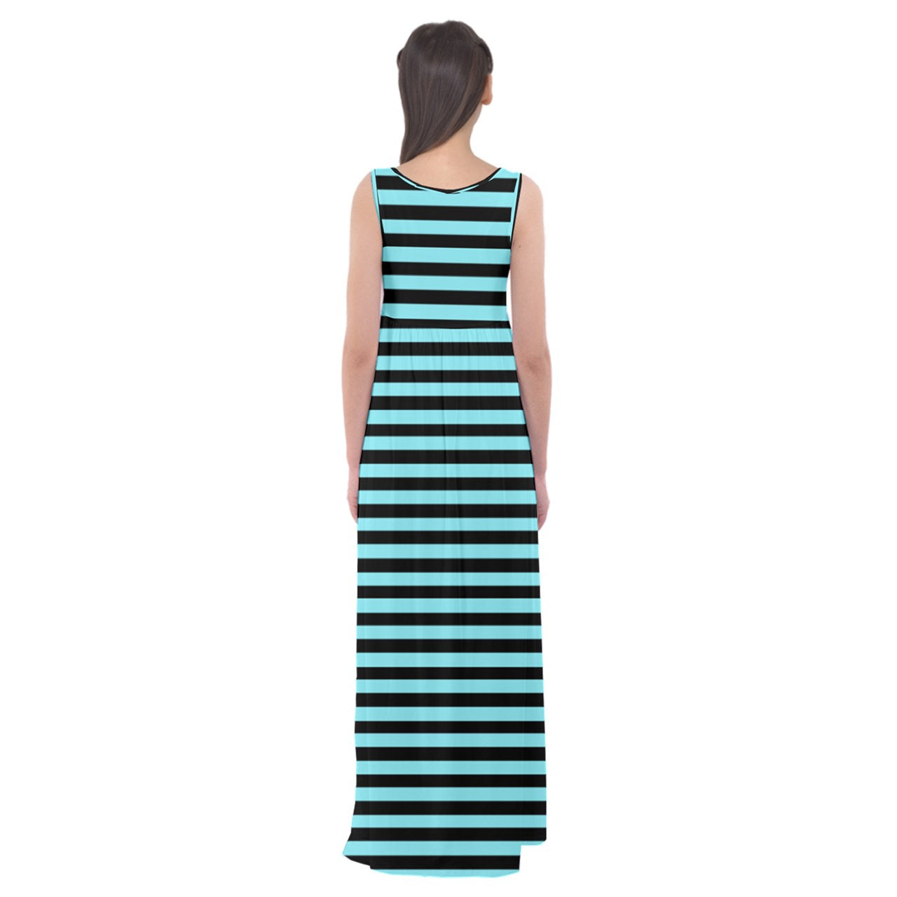 baby blue stripe Empire Waist Maxi Underdress