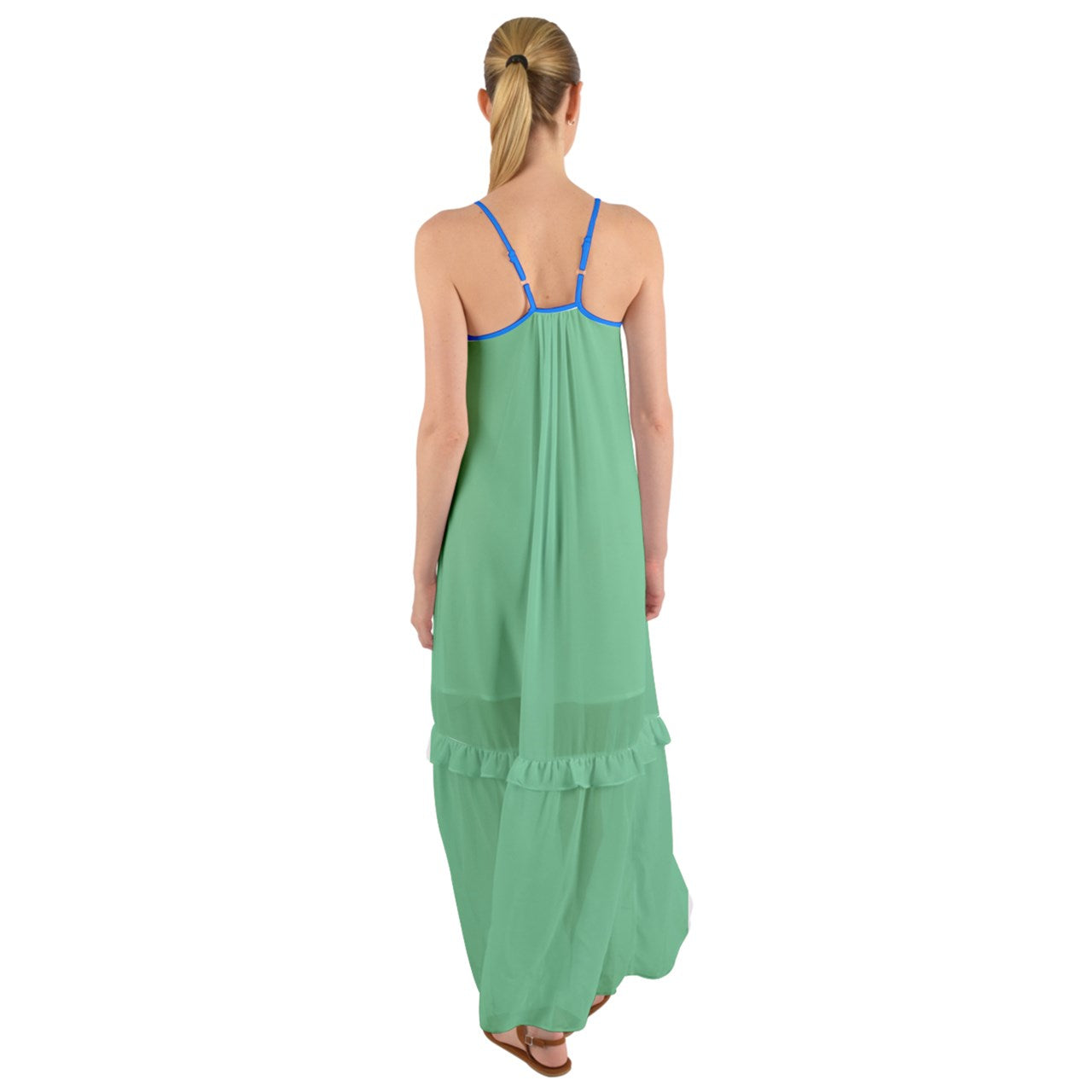 Mint Milk Cami Maxi Ruffle Chiffon Underdress