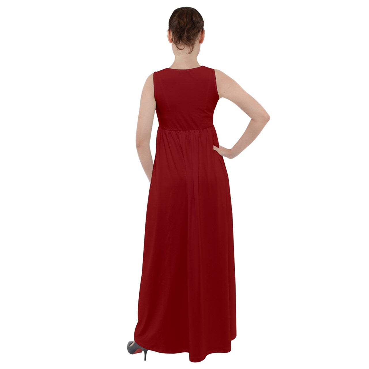 Apple Empire Waist Velour Maxi Underdress