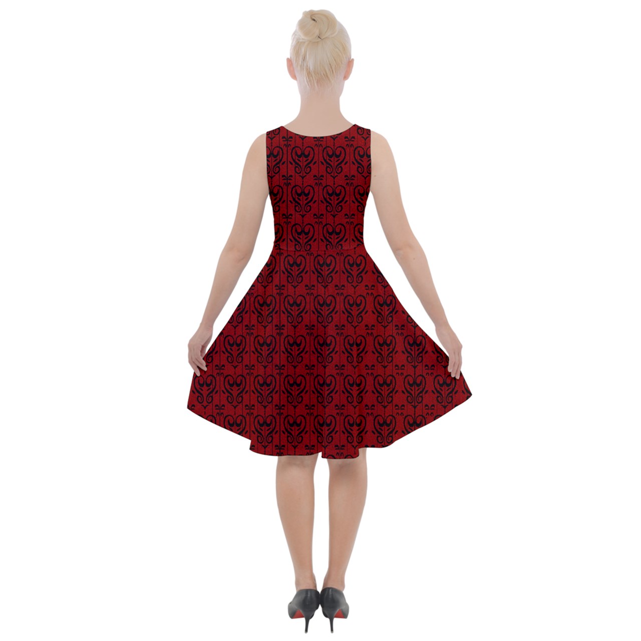 Lovelilly Knee Length Skater Dress With Pockets