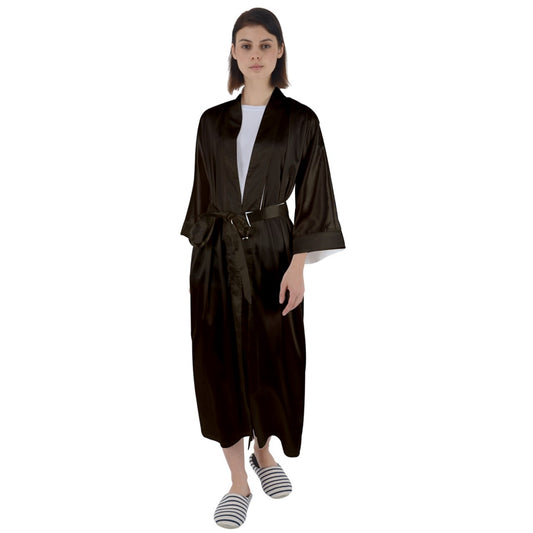Chestnut Maxi Satin Robe