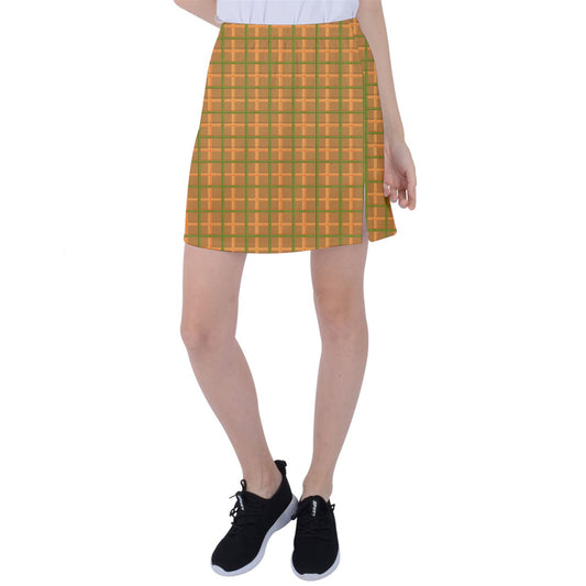 Pumpkin Blossom Academia Tennis Skirt