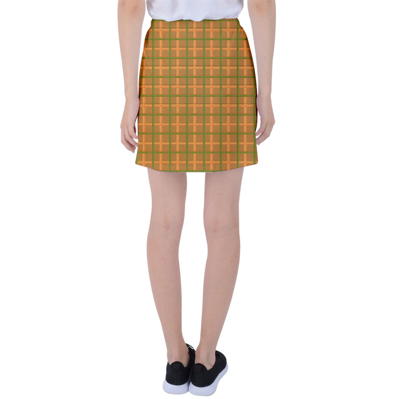 Pumpkin Blossom Academia Tennis Skirt