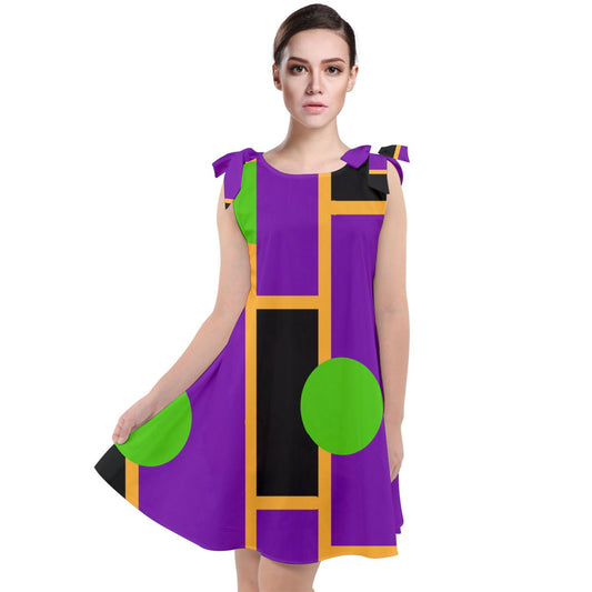 Hallow Eve Mod Bubble Tie Up Tunic Dress