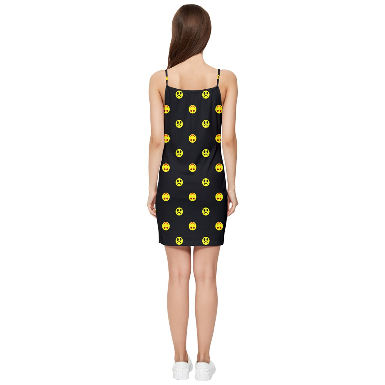 Twisted Smiley dark Summer Tie Front Dress
