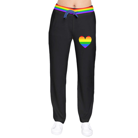 DL BLB Flag Heart Velvet Sweat Pants