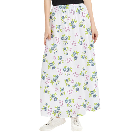 Powder Blue Bell Maxi Chiffon Skirt