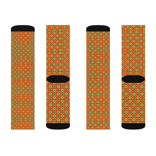Pumpkin Kaleidoscope Sublimation Socks