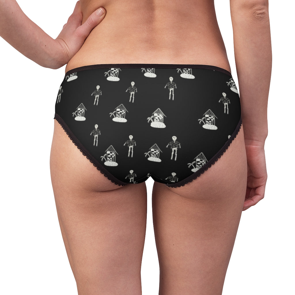 hawaiian skeleton Fem Briefs