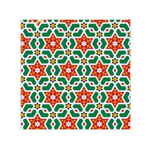 geometric tree star Small Satin Scarf (Square)