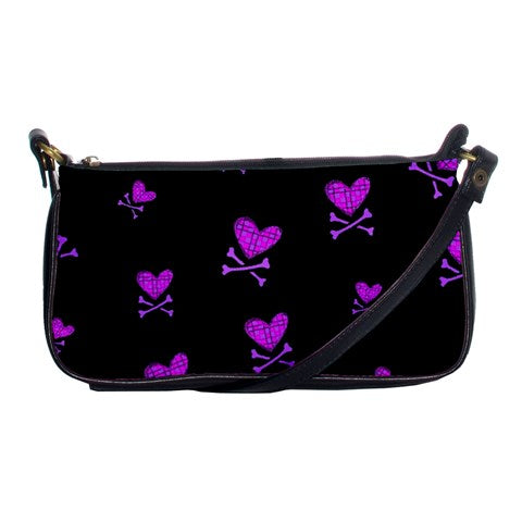 Heart and Crossbones Shoulder Clutch Bag